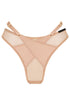 QUINN Coffee Satin and Mesh Wrap Brief